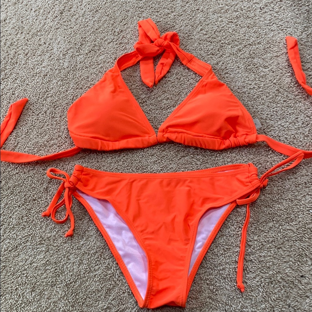 Vibrant Orange Bikini Set